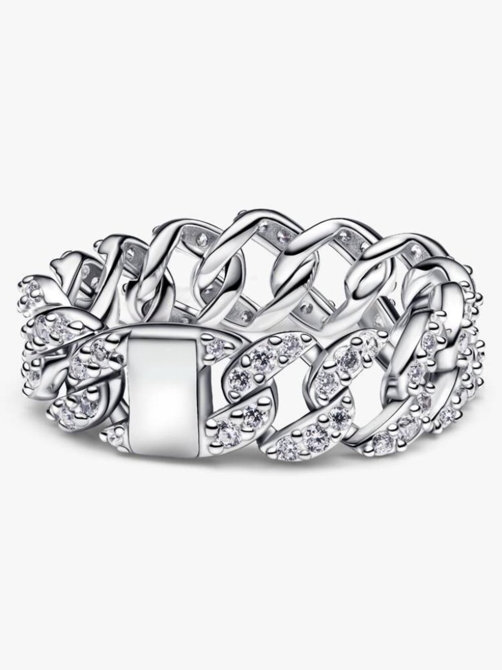 Pandora Pavé Cuban Chain Ring - Picture 2 of 6